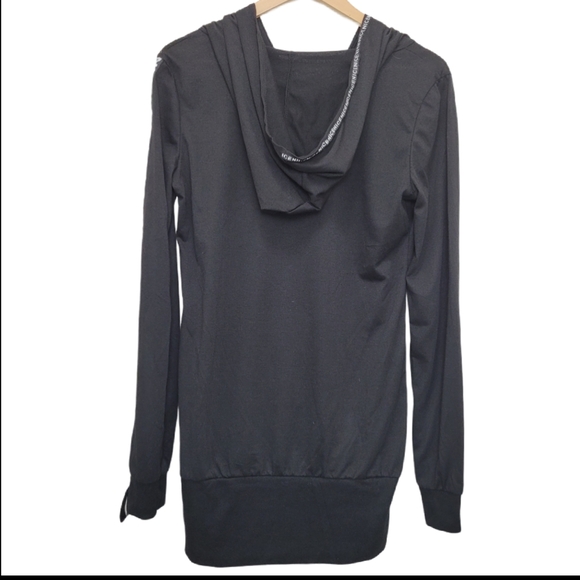 UNKNOWN BRAND Hoodie Black Zip Up Fitted - Picture 2 of 8